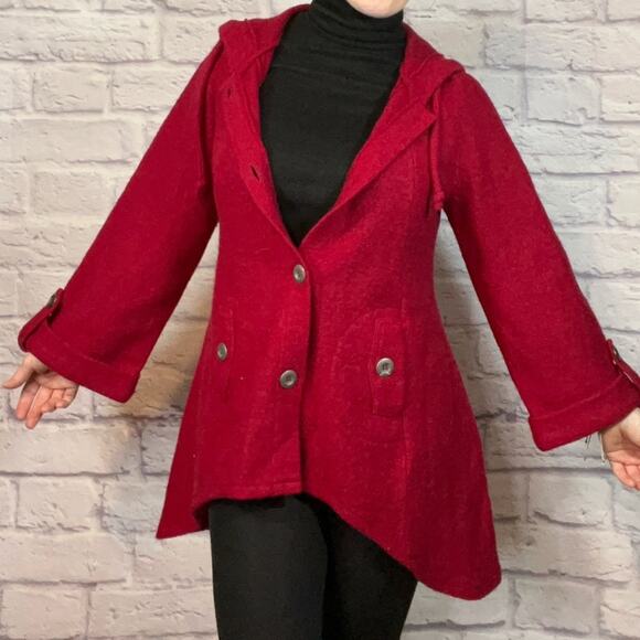 Fenn Wright Manson wool little red riding hood coat - Picture 1 of 6